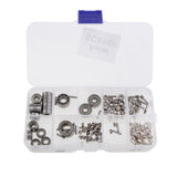 Max 89 Pcs M3 M4 Screws & RC Wheel Shaft & R-Shaped Pins & Lock Nut Assortment