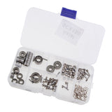 Max 89 Pcs M3 M4 Screws & RC Wheel Shaft & R-Shaped Pins & Lock Nut Assortment