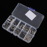 Max 89 Pcs M3 M4 Screws & RC Wheel Shaft & R-Shaped Pins & Lock Nut Assortment