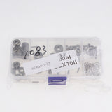 Max 89 Pcs M3 M4 Screws & RC Wheel Shaft & R-Shaped Pins & Lock Nut Assortment