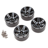 Max 1.9 Inch RC Crawler Metal Beadlock Wheel Rim for 1/10 RC Car Accessory black
