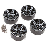 Max 1.9 Inch RC Crawler Metal Beadlock Wheel Rim for 1/10 RC Car Accessory black