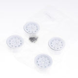 Max 4 Pack 1.9 Beadlock Wheels Rims for 1/10 RC Crawler White Circle
