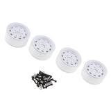 Max 4 Pack 1.9 Beadlock Wheels Rims for 1/10 RC Crawler White Circle