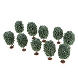 Max 10 Pieces Green Scenery Landscape Model Christmas Tree 4.5-10cm OL 8cm