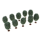 Max 10 Pieces Green Scenery Landscape Model Christmas Tree 4.5-10cm OL 8cm