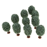Max 10 Pieces Green Scenery Landscape Model Christmas Tree 4.5-10cm OL 8cm