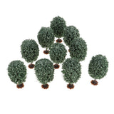 Max 10 Pieces Green Scenery Landscape Model Christmas Tree 4.5-10cm OL 8cm