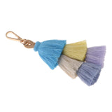 Multicolor Tassel Key Chain Handmade Women Fashion Jewelry Charm Keychain