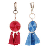 Max Tassel Pendant Key Chain Keyring Fringe Lady Bag Purse Car Keychains Blue