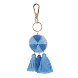 Max Tassel Pendant Key Chain Keyring Fringe Lady Bag Purse Car Keychains Blue