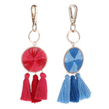 Max Tassel Pendant Key Chain Keyring Fringe Lady Bag Purse Car Keychains Blue