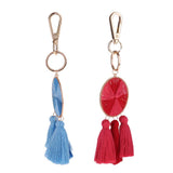 Max Tassel Pendant Key Chain Keyring Fringe Lady Bag Purse Car Keychains Blue