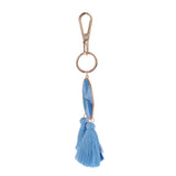 Max Tassel Pendant Key Chain Keyring Fringe Lady Bag Purse Car Keychains Blue