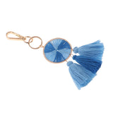Max Tassel Pendant Key Chain Keyring Fringe Lady Bag Purse Car Keychains Blue