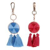 Max Tassel Pendant Key Chain Keyring Fringe Lady Bag Purse Car Keychains Blue