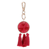 Max Tassel Pendant Key Chain Keyring Fringe Lady Bag Purse Car Keychains Red