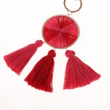 Max Tassel Pendant Key Chain Keyring Fringe Lady Bag Purse Car Keychains Red