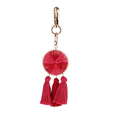 Max Tassel Pendant Key Chain Keyring Fringe Lady Bag Purse Car Keychains Red