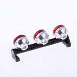 Max 3pieces 1/10 LED Light Bar for RC Car Traxxas TRX4 D90 Axial SCX10 Red
