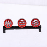 Max 3pieces 1/10 LED Light Bar for RC Car Traxxas TRX4 D90 Axial SCX10 Red