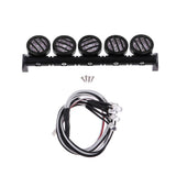 Max 5pieces 1/10 LED Light Bar for RC Car Traxxas TRX4 D90 Axial SCX10 Black