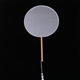 Max Chinese Court Style Blank Round Silk Fan for DIY Hand Painted Gift Gray