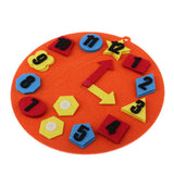Max Kindergarten Felt Mathematical Diy Handwork Math Education Toy Orange Clock