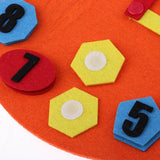 Max Kindergarten Felt Mathematical Diy Handwork Math Education Toy Orange Clock
