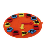 Max Kindergarten Felt Mathematical Diy Handwork Math Education Toy Orange Clock