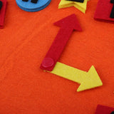 Max Kindergarten Felt Mathematical Diy Handwork Math Education Toy Orange Clock
