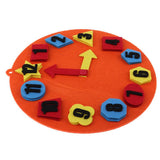 Max Kindergarten Felt Mathematical Diy Handwork Math Education Toy Orange Clock