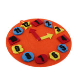 Max Kindergarten Felt Mathematical Diy Handwork Math Education Toy Orange Clock