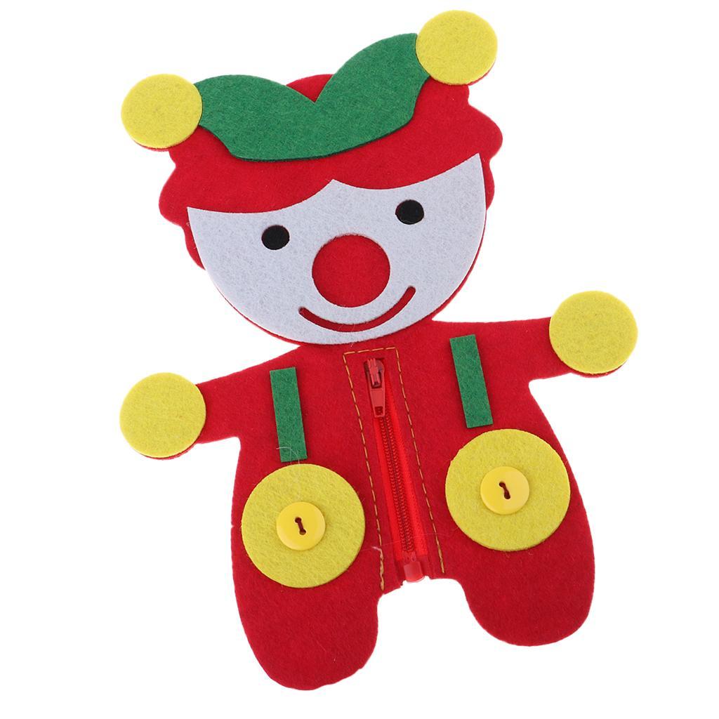 Max Early Learning Basic Life Skills Learn to Dress Zipper, Button Clown