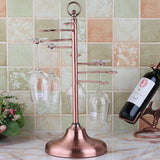 Max Wine Hanging Upside Down Cup Holder Goblet Rack with 6 Hooks