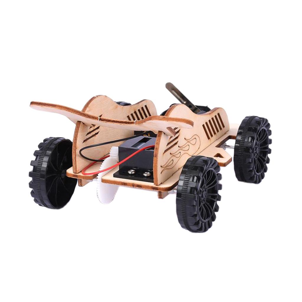 Max Wooden DIY Educational Science Go-kart Car Toy Experiment Kits for Kids