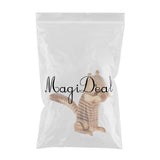 Maxbell 2 Pieces Cartoon Animal Wooden Decor Standing Ornament Handcrafted Wooden