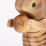 Maxbell 2 Pieces Cartoon Animal Wooden Decor Standing Ornament Handcrafted Wooden