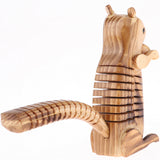 Maxbell 2 Pieces Cartoon Animal Wooden Decor Standing Ornament Handcrafted Wooden