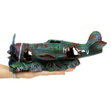 Max Fish Tank Landscape Aquarium Background Decor Damaged Battleplane Wreckage