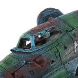 Max Fish Tank Landscape Aquarium Background Decor Damaged Battleplane Wreckage