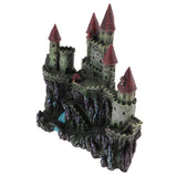 Max Aquarium Ornament Antique Castle Tower Fish Tank Resin Decoration Dark Green