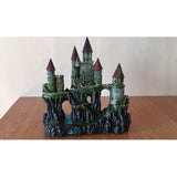 Max Aquarium Ornament Antique Castle Tower Fish Tank Resin Decoration Dark Green