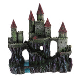Max Aquarium Ornament Antique Castle Tower Fish Tank Resin Decoration Dark Green