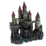 Max Aquarium Ornament Antique Castle Tower Fish Tank Resin Decoration Dark Green