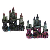 Max Aquarium Ornament Antique Castle Tower Fish Tank Resin Decoration Dark Green