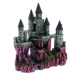 Max Aquarium Ornament Antique Castle Tower Fish Tank Resin Decoration Red