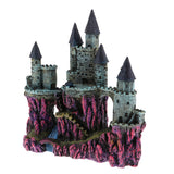 Max Aquarium Ornament Antique Castle Tower Fish Tank Resin Decoration Red
