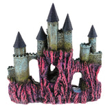 Max Aquarium Ornament Antique Castle Tower Fish Tank Resin Decoration Red