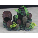 Max Aquarium Ornaments Reptile Hide Cave for Fish Tank Decoration Jar Mountain